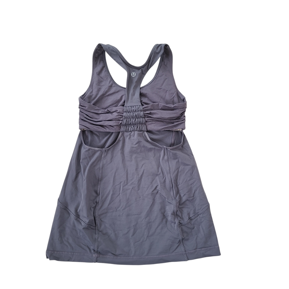 ❤️3 for $10- Lululemon Athletica Tank Top Racerback Built In Bra Gray Size 4 - Picture 3 of 5